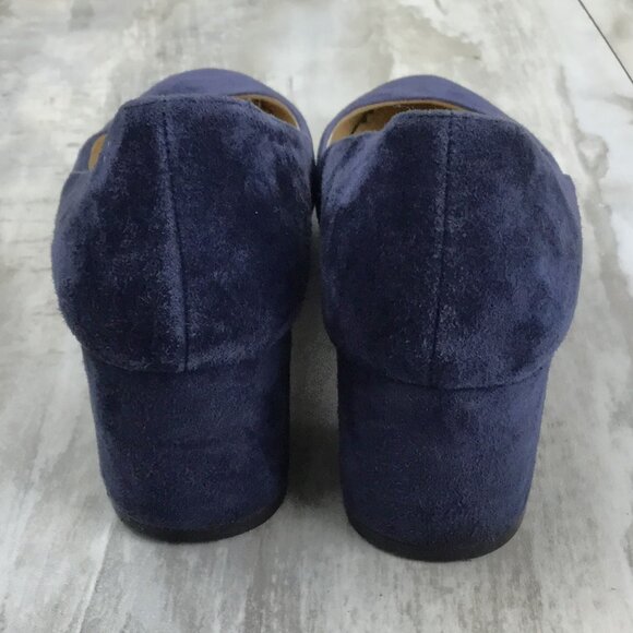 Talbots Blue Leather Heels 6.5 - Picture 3 of 10